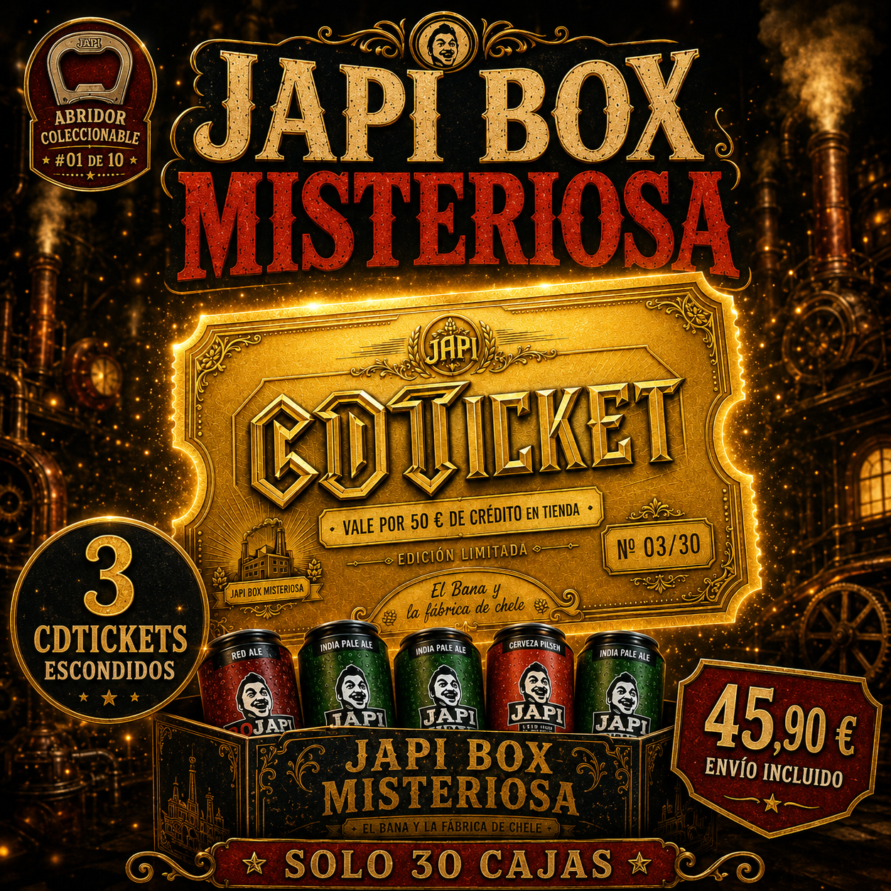 JAPI BOX MISTERIOSA — Edición Limitada: El Bana y la Fábrica de Chele 🎫✨