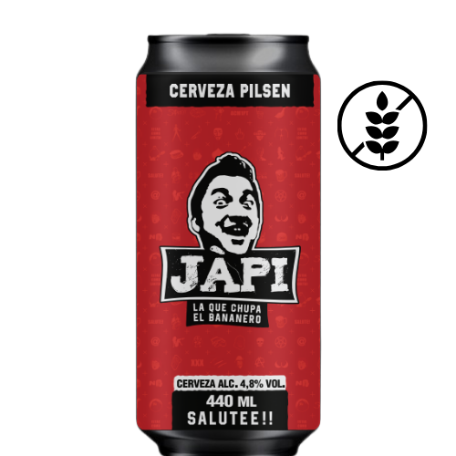 Cerveza Artesanal JÁPI Esp · Pilsen Lager · Lata 440ml · Elaborada en España