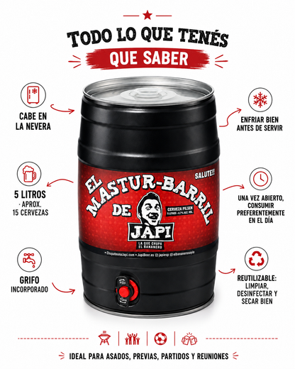 EL MASTUR-BARRIL DE JÁPI - EDICIÓN LIMITADA - REUTILIZABLE Y CON ENVÍO INCLUÍDO