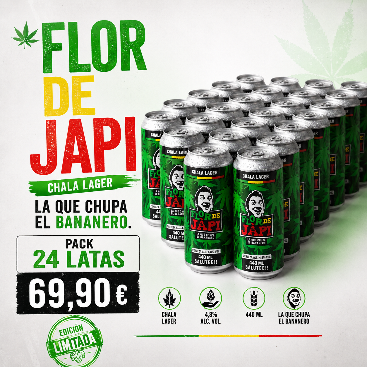 Flor de JAPI · Pack cerrado 24 latas