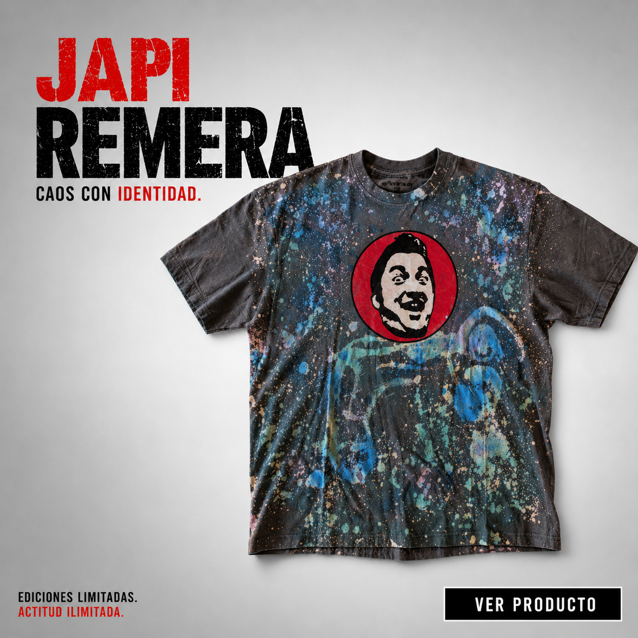 NUEVA: CAMISETA JAPI PINTADA (LECHEADA)