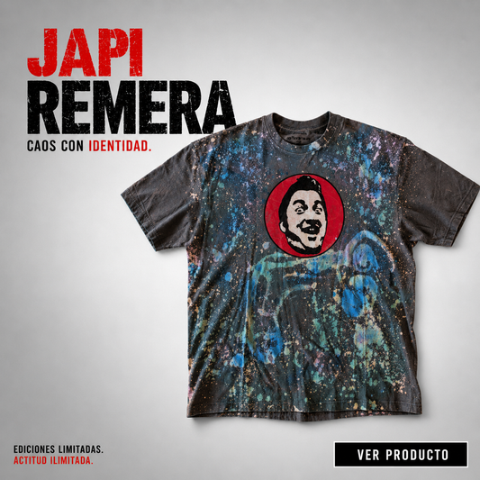 NUEVA: CAMISETA JAPI PINTADA (LECHEADA)